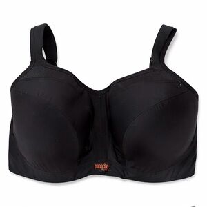 Panache Sport Black Underwire Sports Bra Racerback High Impact GG 34
